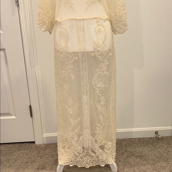 Zara Women’s Cream Lace Mesh Only, Size Medium - Picture 5 of 11